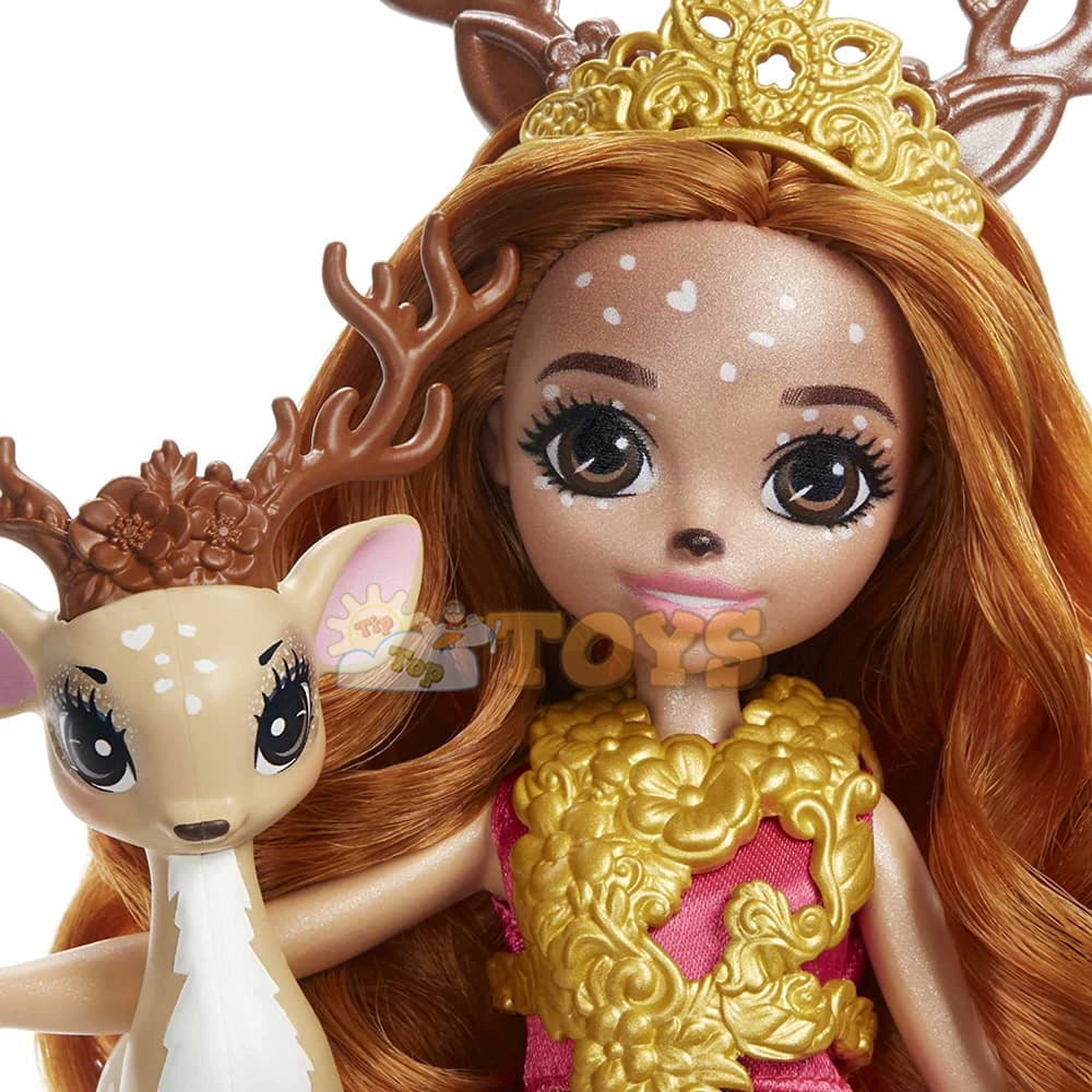 Enchantimals Păpușă Queen Daviana și figurină Grassy Royal GYJ12