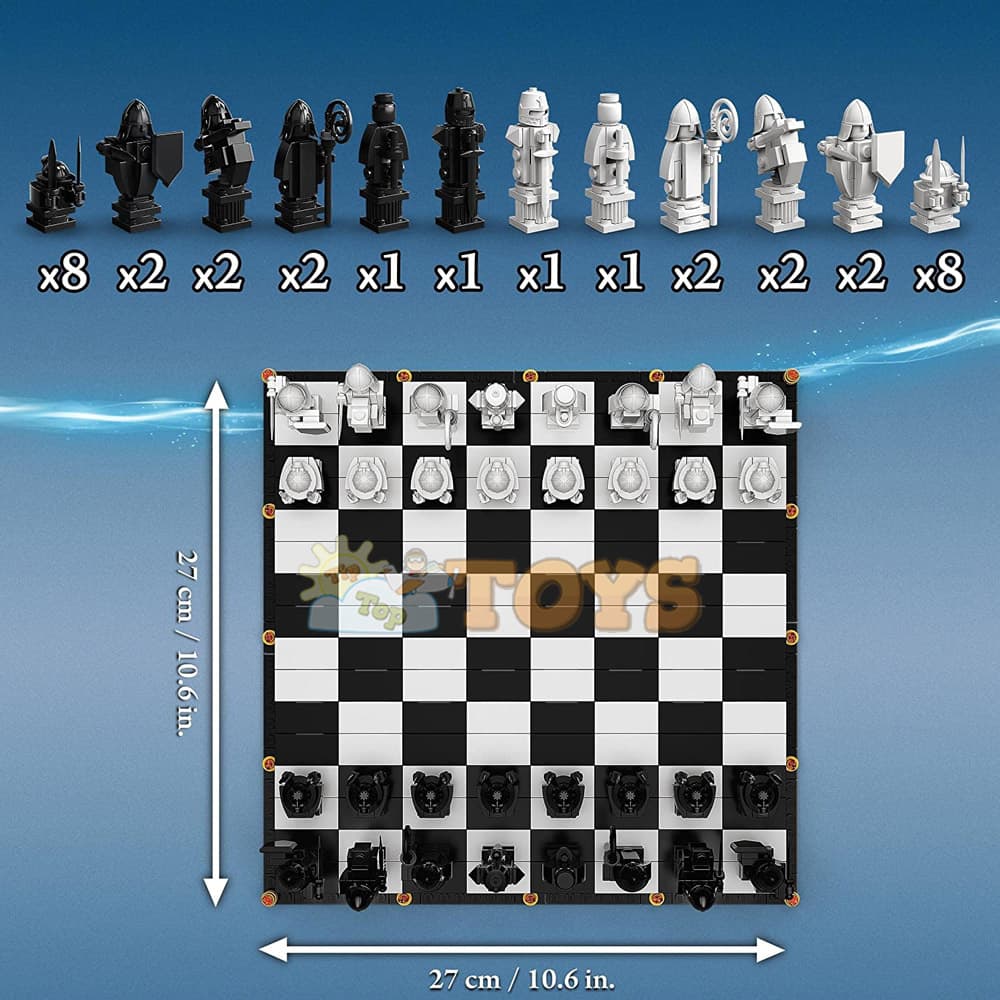 LEGO® Harry Potter Șah - Șahul vrăjutorului Hogwarts 76392 - 876 buc