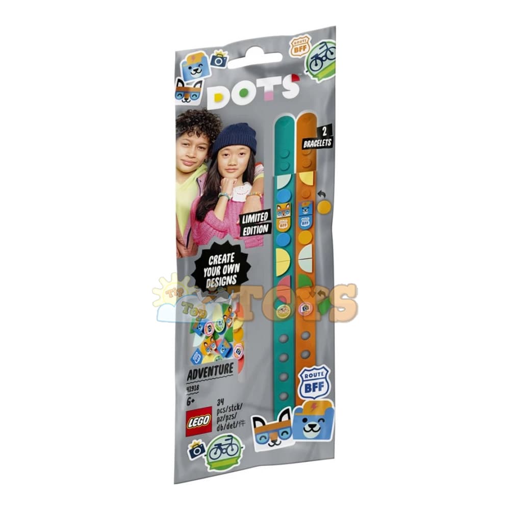 LEGO® DOTS Brățări Aventuri colorate 41918 - 34 piese