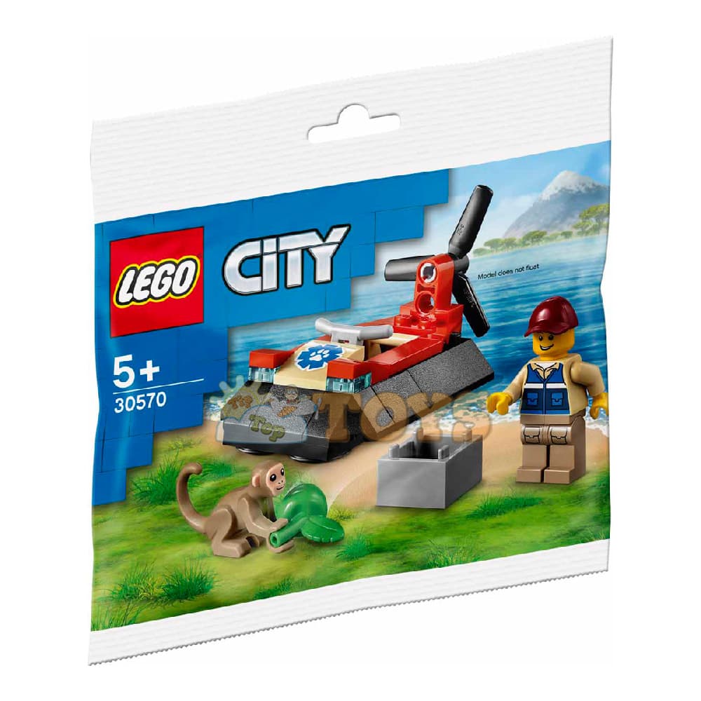 LEGO® City Hovercraft pentru salvarea faunei sălbatice 30570 - 35 buc