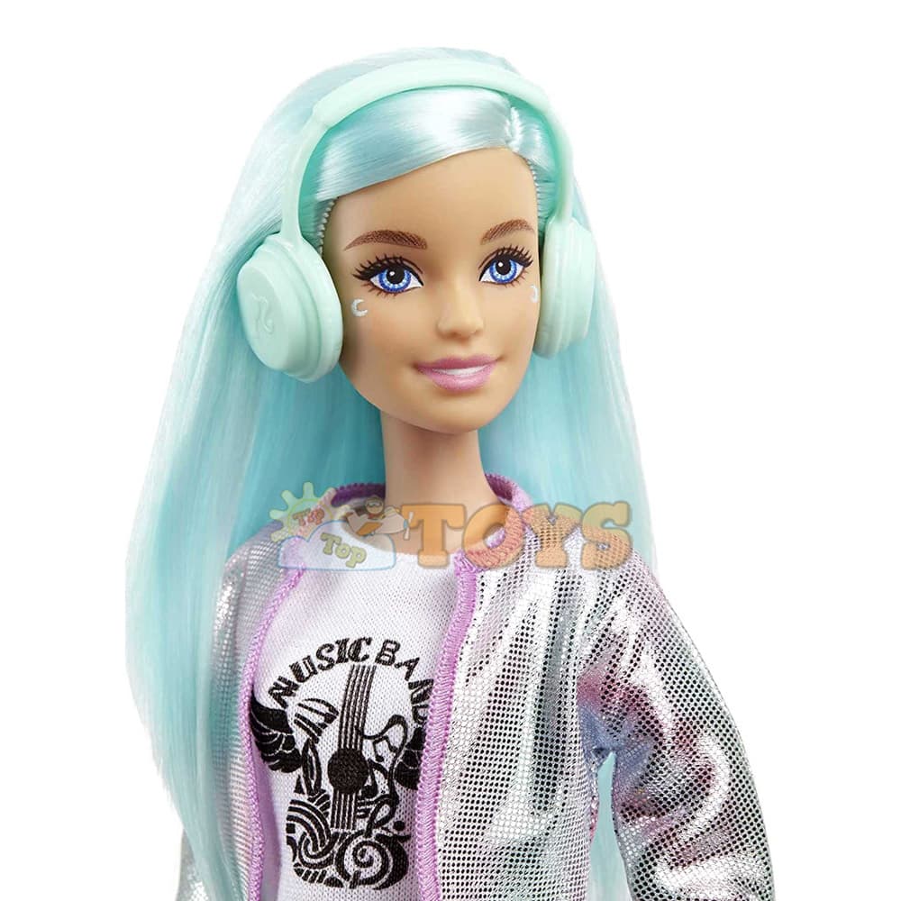 Barbie Păpușă Producător muzical - păpușă cu păr albastru GTN77