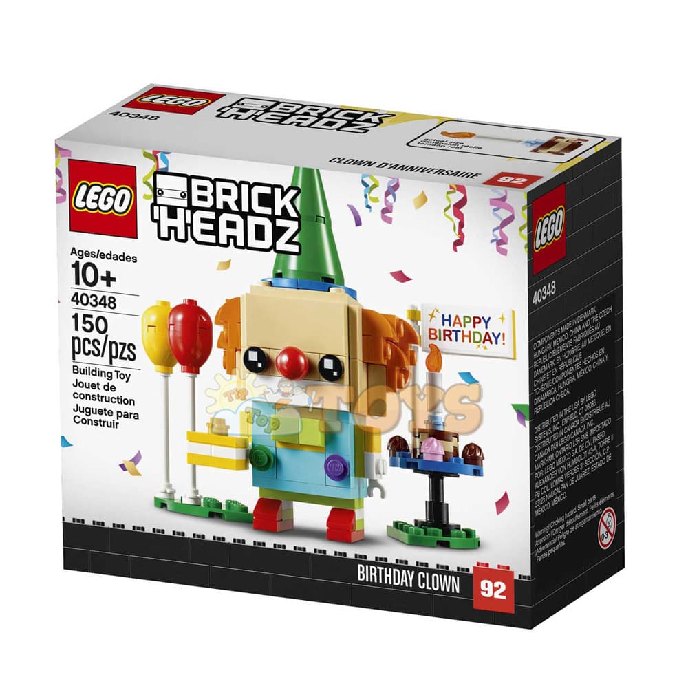 LEGO® Brick Headz Clown de aniversare 40348 - 150 piese