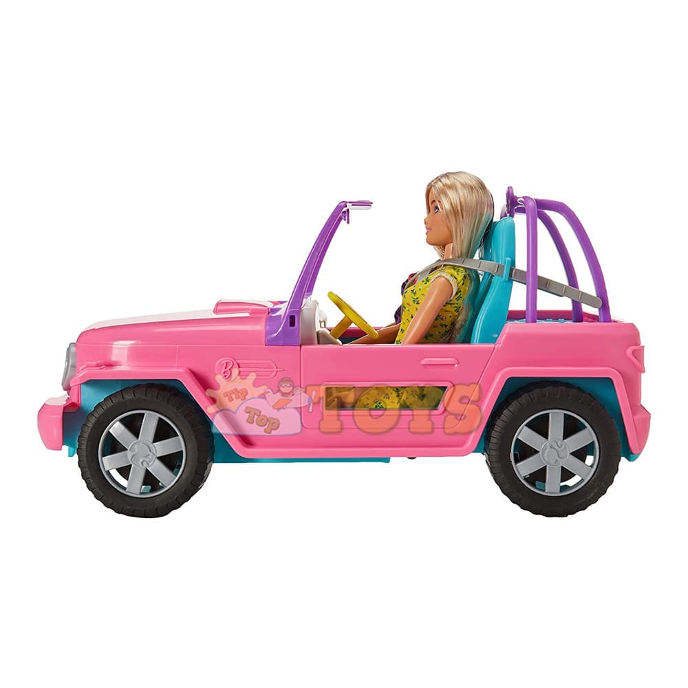 Set de joacă Barbie Jeep roz cu două păpuși GVK02 - Mattel