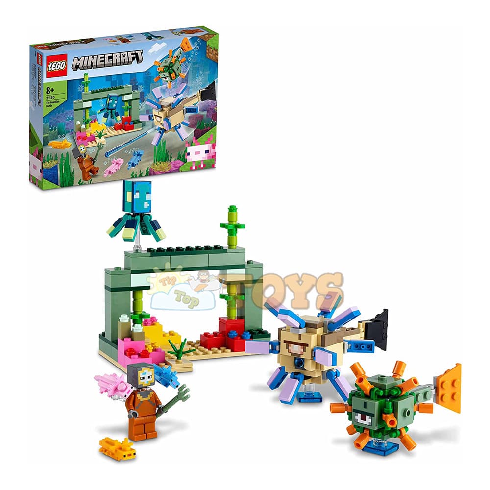 LEGO® Minecraft Duelul cu gardianul 21180 - 255 piese