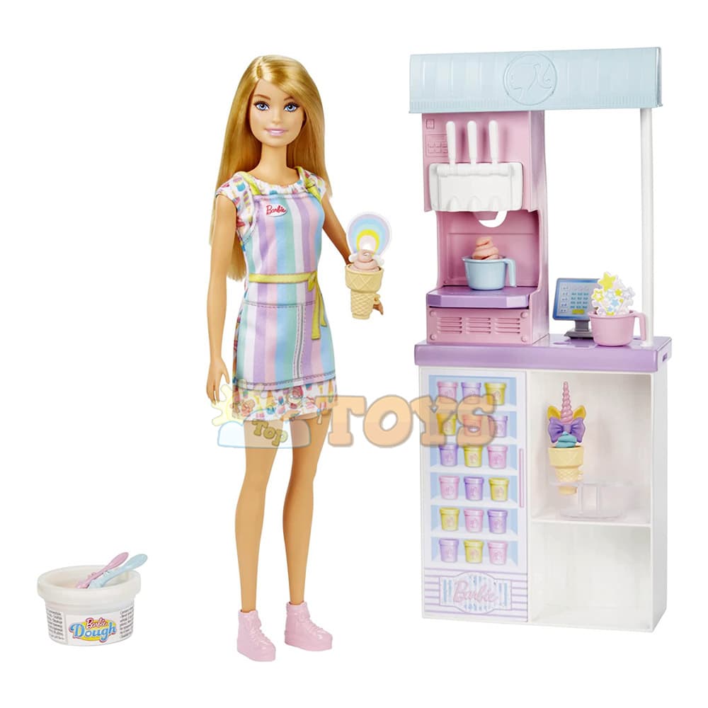 Set de joacă Barbie You Can Be Anything Gelaterie artizanală - HCN46