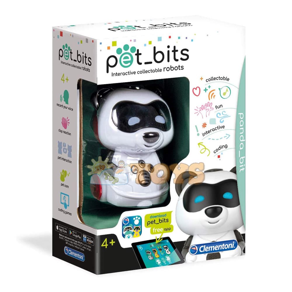 Clementoni Pet Bits Ursuleț Panda robot interactiv 50605 - 10cm
