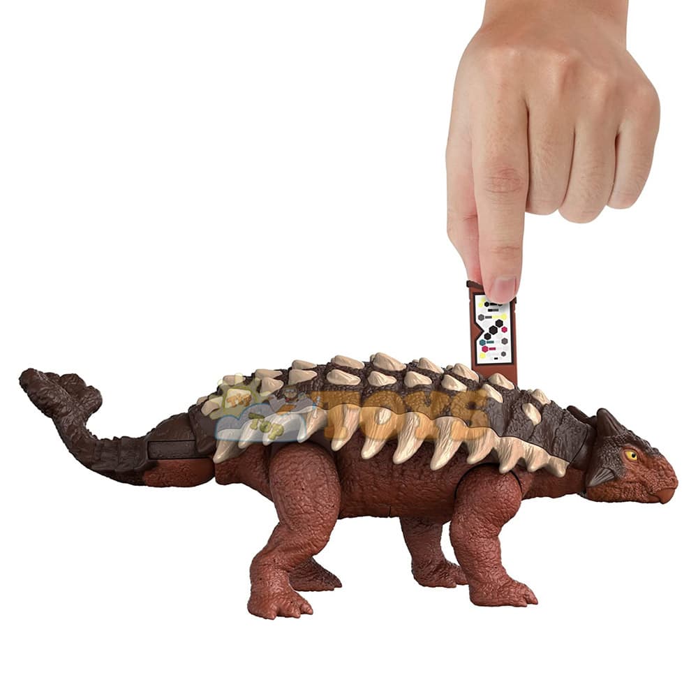Figurină Jurassic World Dinozaur Ankylosaurus Atacator cu sunet HDX36