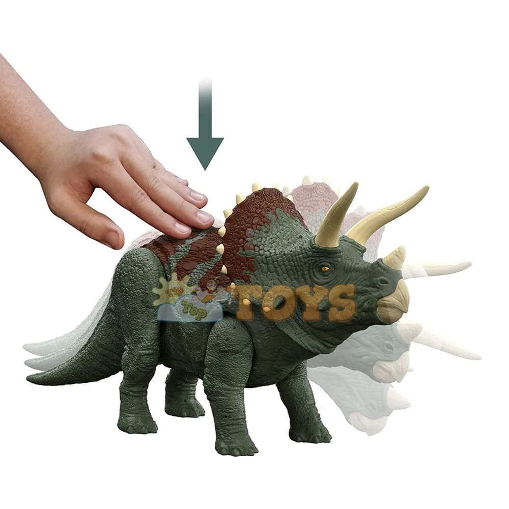 Figurină Jurassic World Dinozaur Roar Strikers Triceratops HDX34