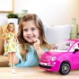 Set de joacă Barbie cu mașinuță Fiat 500 roz cu păpușă GXR57 Mattel