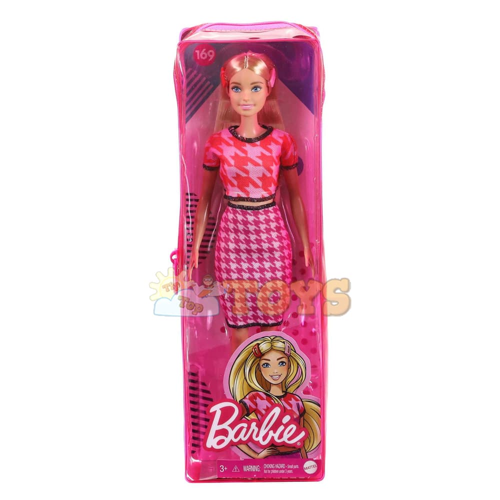 Păpușă Barbie Fashionistas #169 în haine roz GRB59 - Mattel