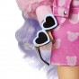 Păpușă Barbie Extra Păpușă în jachetă roz și ursuleți cu cățeluș GXF08