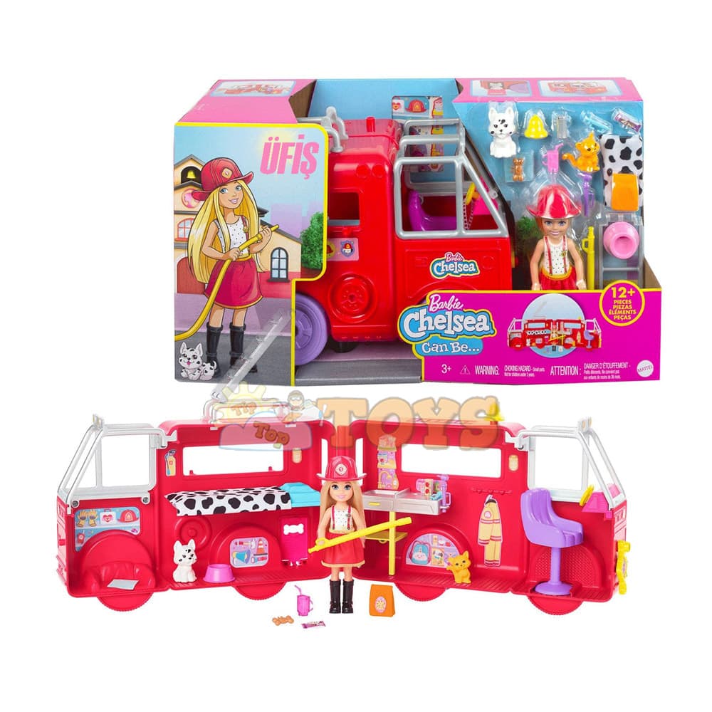 Set de joacă Barbie Mașina de pompieri a lui Chelsea HCK73 - Mattel