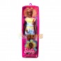 Păpușă Barbie Fashionistas #180 păr afro în rochie model baltic HBV14