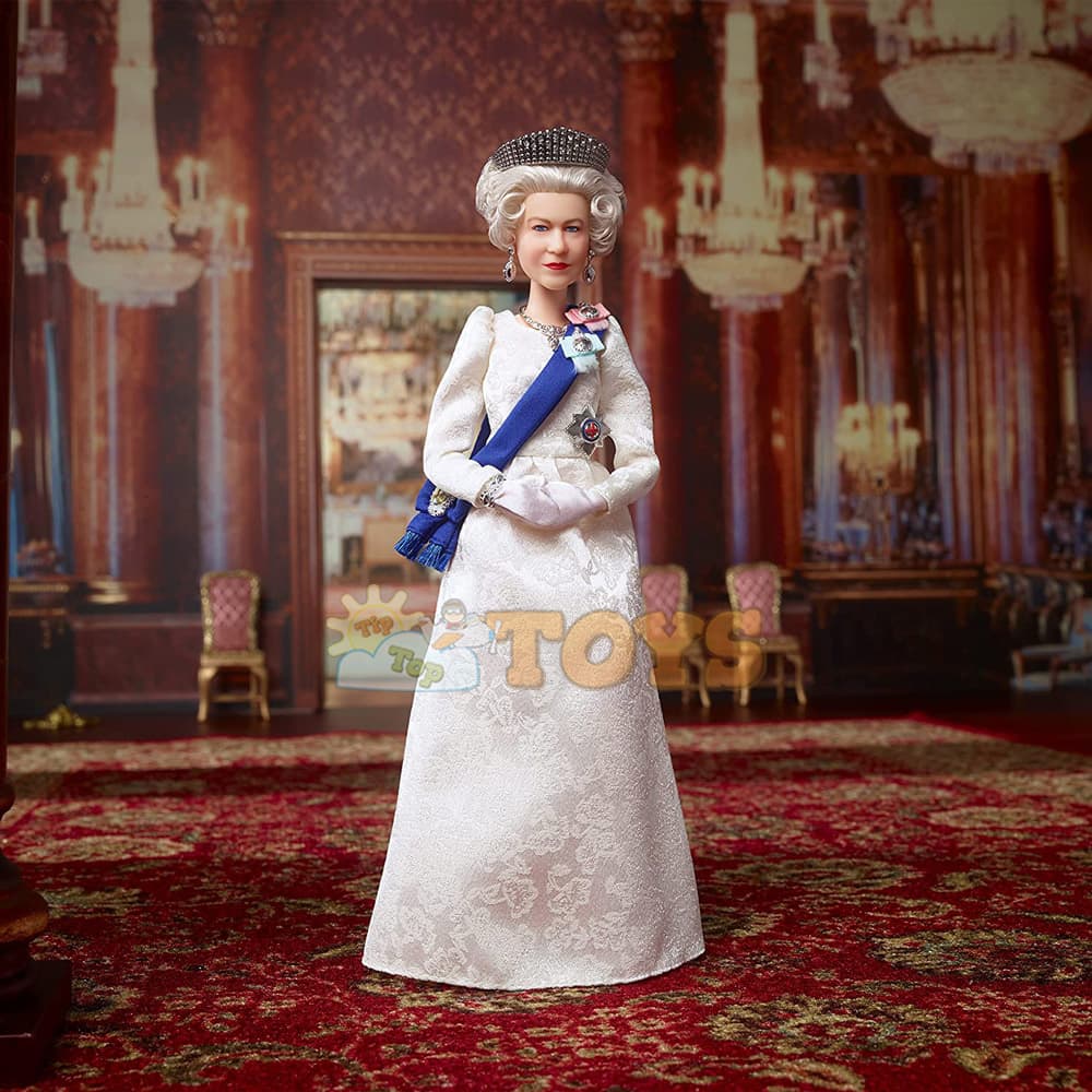 Păpușă Barbie Signature Regina Elisabeta a II-a HCB96 - Mattel