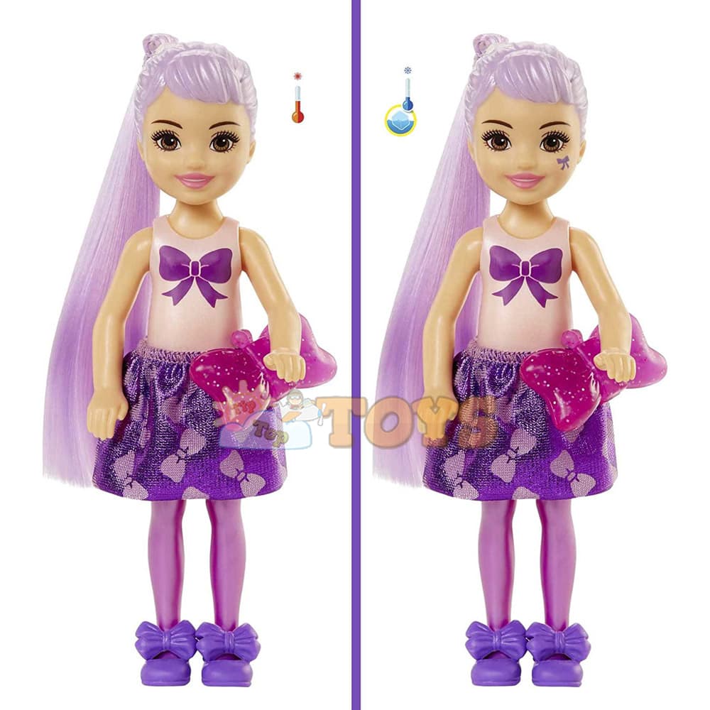Păpușă Barbie Chelsea Color Reveal Shimmer Series GTT23 - Mattel