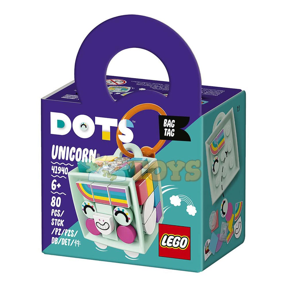 LEGO® DOTS Breloc pentru rucsac Unicorn 41940 - 80 piese 