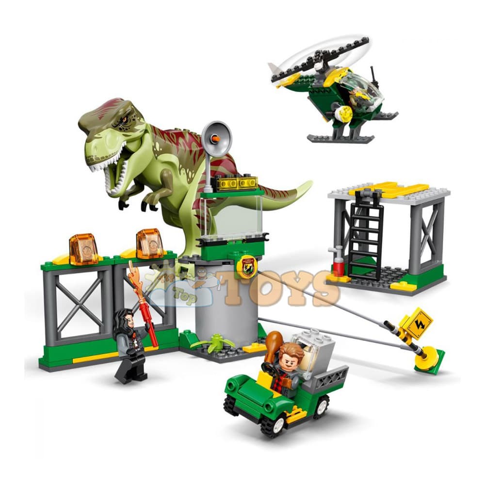 LEGO® Jurassic World Evadarea dinozaurului T. Rex 76944 140 piese