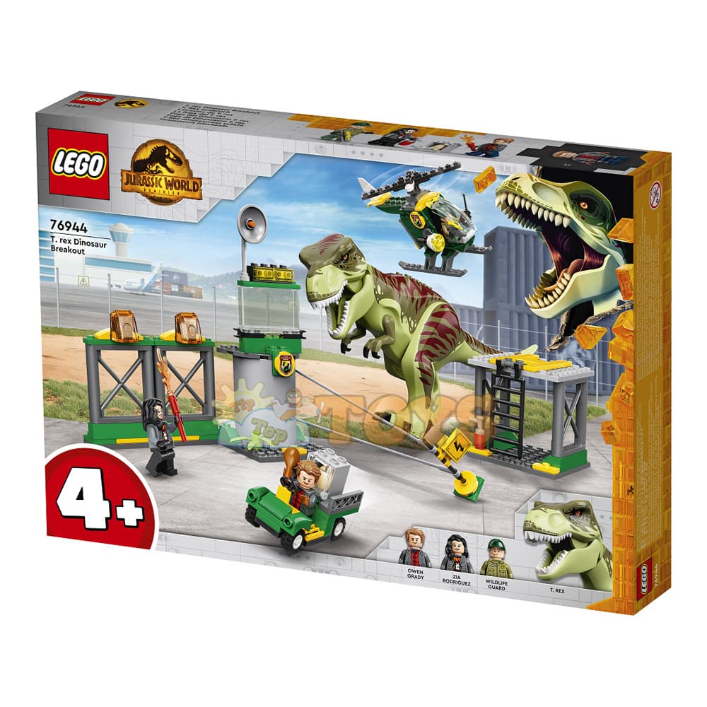 LEGO® Jurassic World Evadarea dinozaurului T. Rex 76944 140 piese