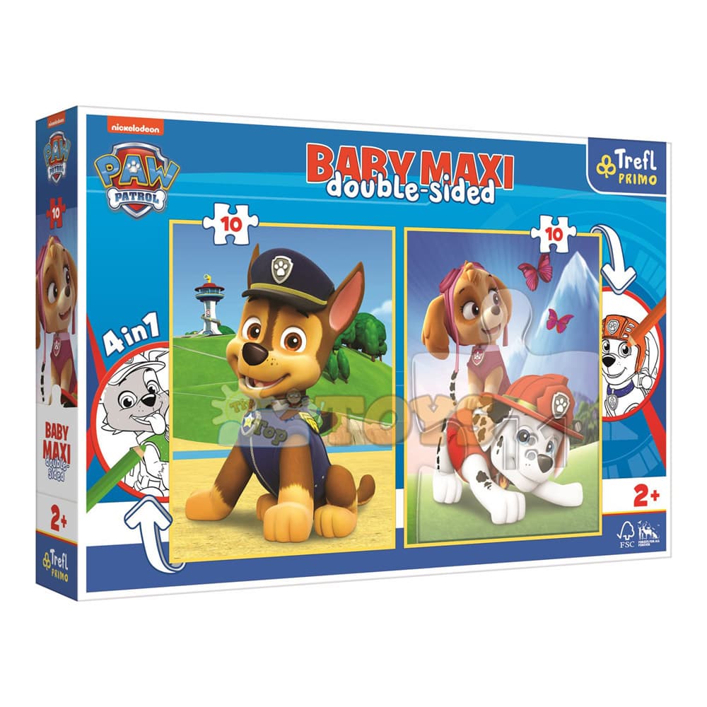 Trefl Puzzle 2x10 piese Paw Patrol - Patrula Cățelușilor Baby Maxi