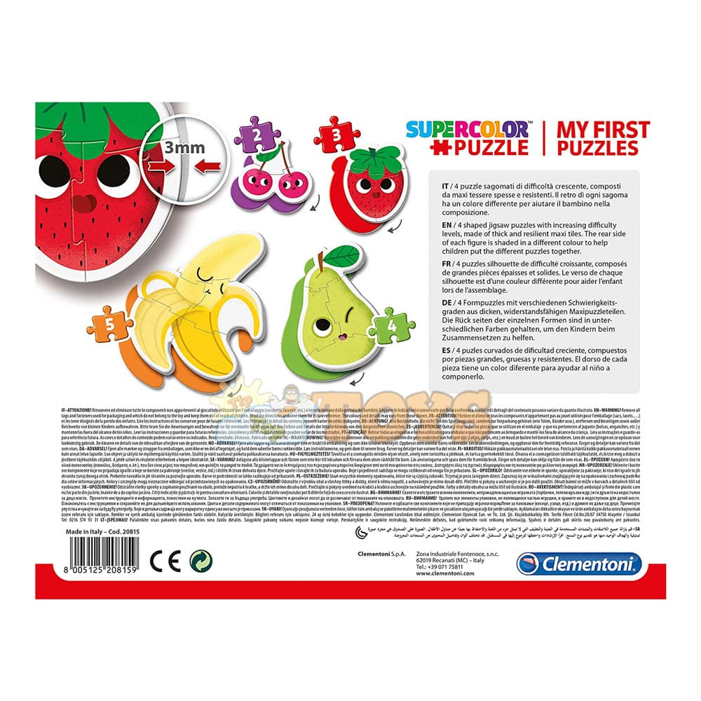 Clementoni Puzzle bebe 4în1 Fructe și legume 20815