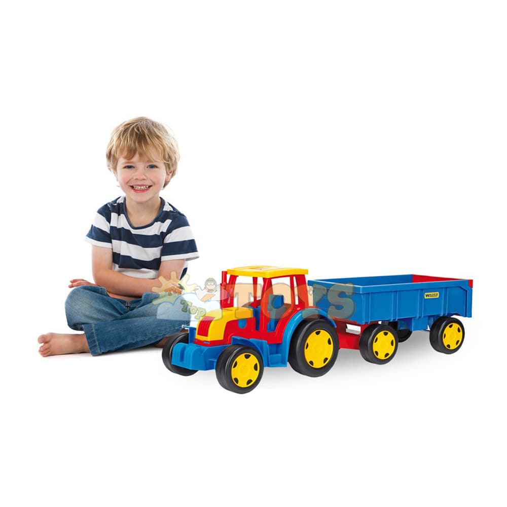 WADER Tractor GIGANT cu remorcă tandem 66100 multicolor