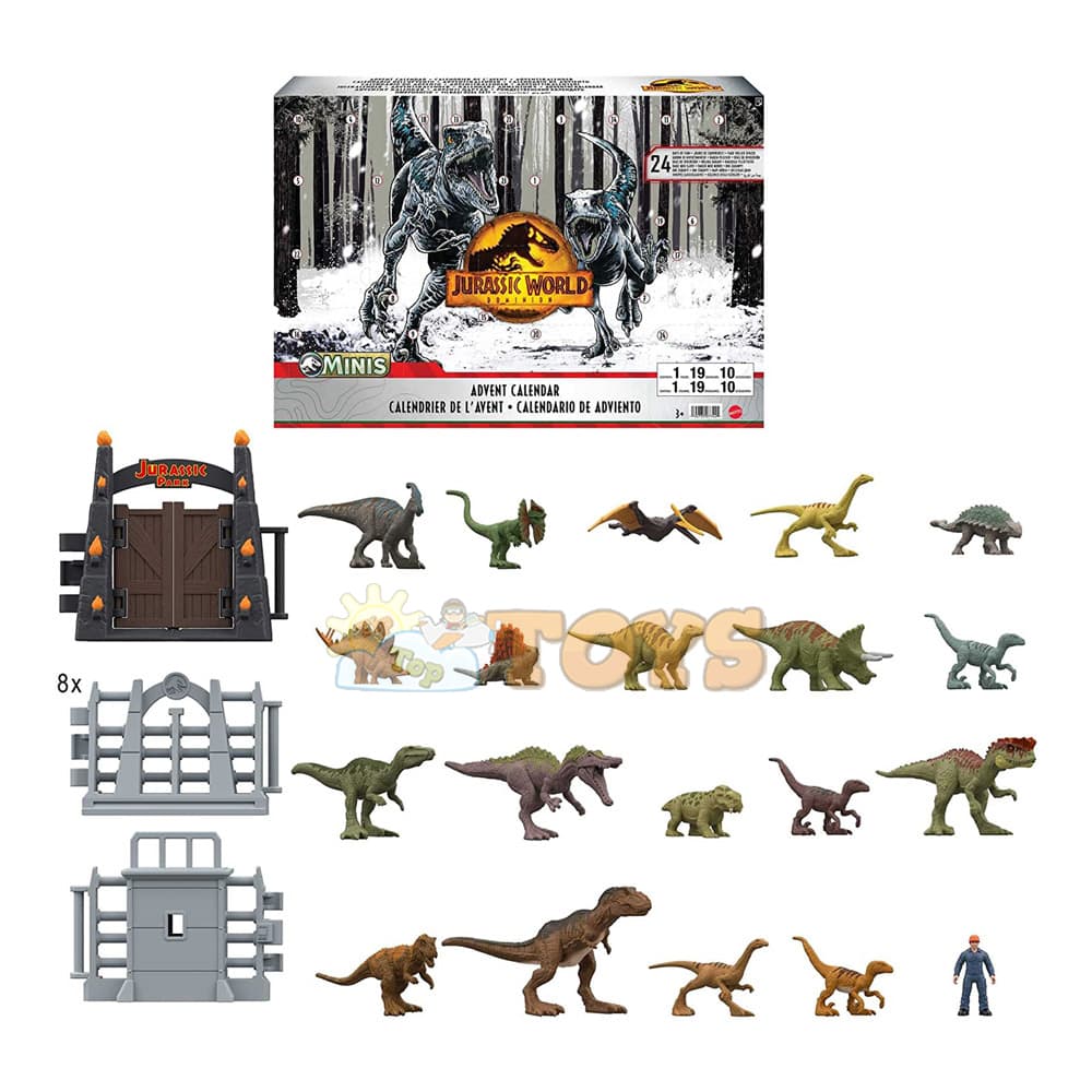 Jurassic World Calendar de Crăciun HHW24 Mattel Calendar Advent