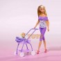 Steffi LOVE Păpușă Steffi în rochiță mov și cărucior bebe 105733067