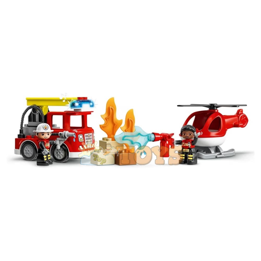 LEGO® DUPLO Stație de Pompieri și elicopter 10970 - 117 piese