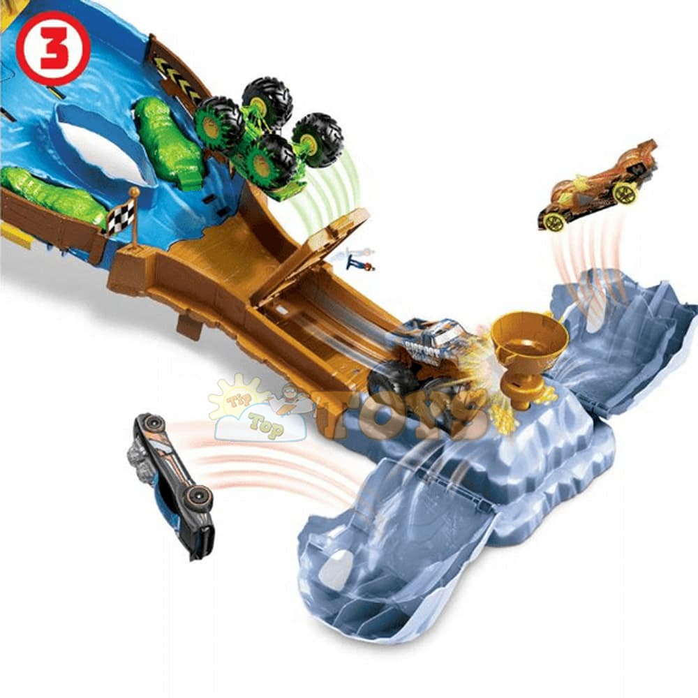 Set de joacă Hot Wheels Monster Trucks Slalom montan HGV12 Mattel