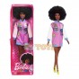 Păpușă Barbie Fashionistas #156 cu părul afro și jachetă mov GRB48