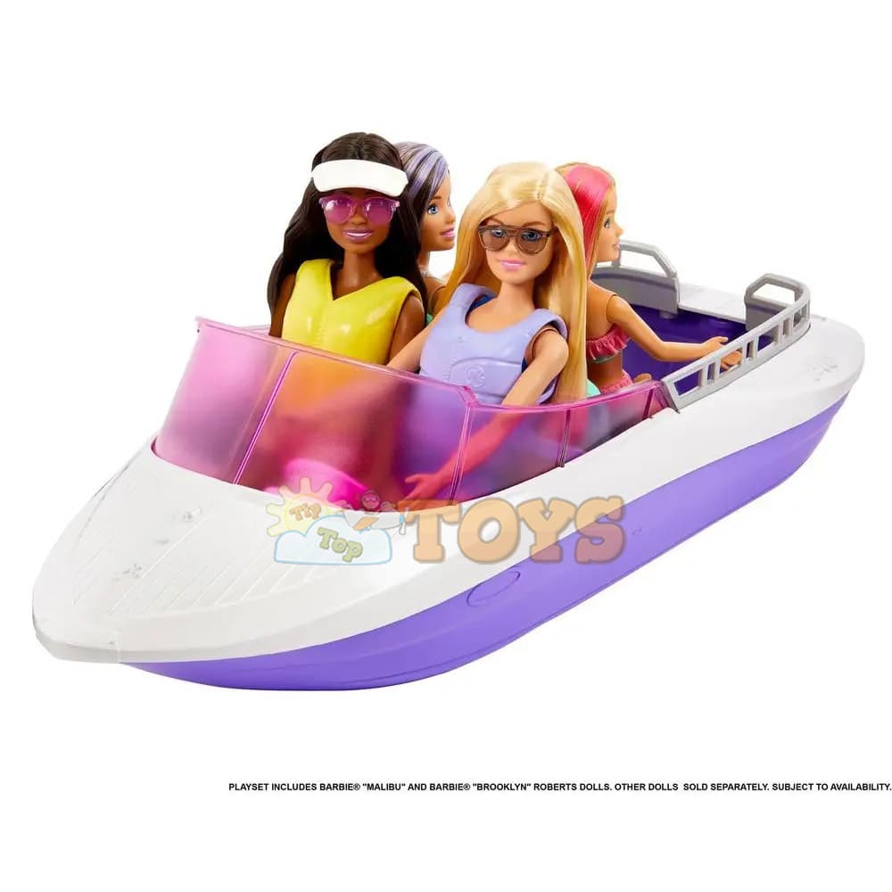 Set de joacă Barbie Barcă cu 2 păpuși și accesorii HHG60 Mattel