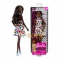 Păpușă Barbie Fashionistas #106 Negresa rochie model floral FXL46