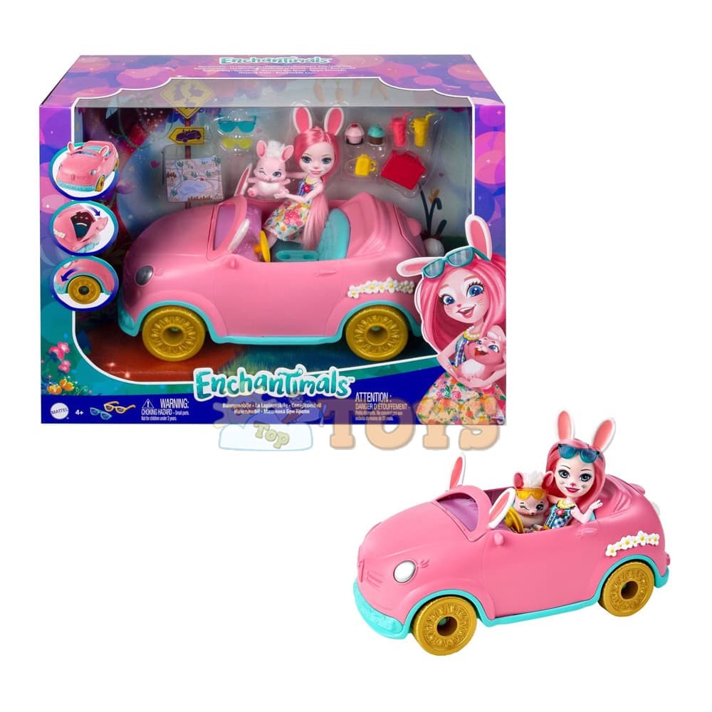 Enchantimals Set de joacă Bunnymobile vehicul păpușă HCF85