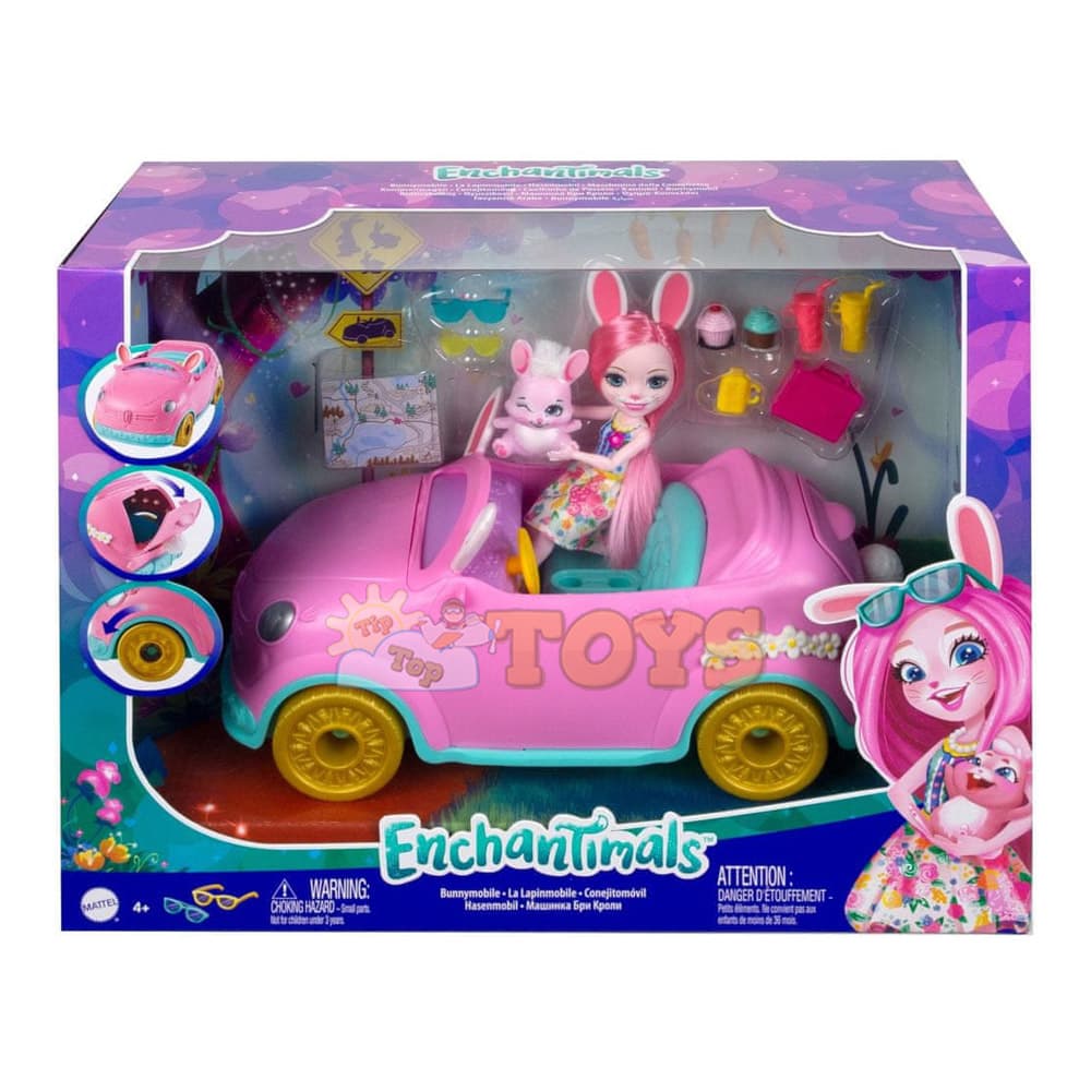 Enchantimals Set de joacă Bunnymobile vehicul păpușă HCF85