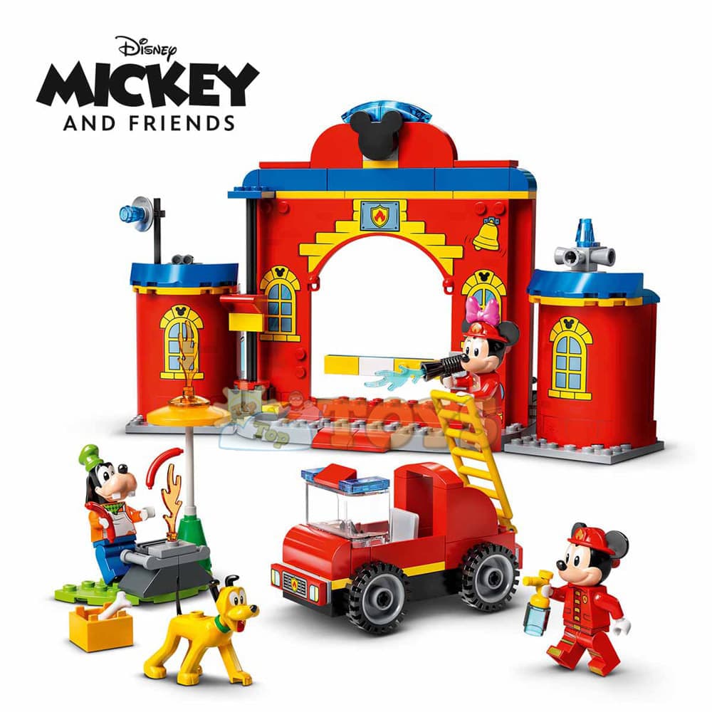 LEGO® Disney Mickey și prietenii Stația și camion de pompieri 10776