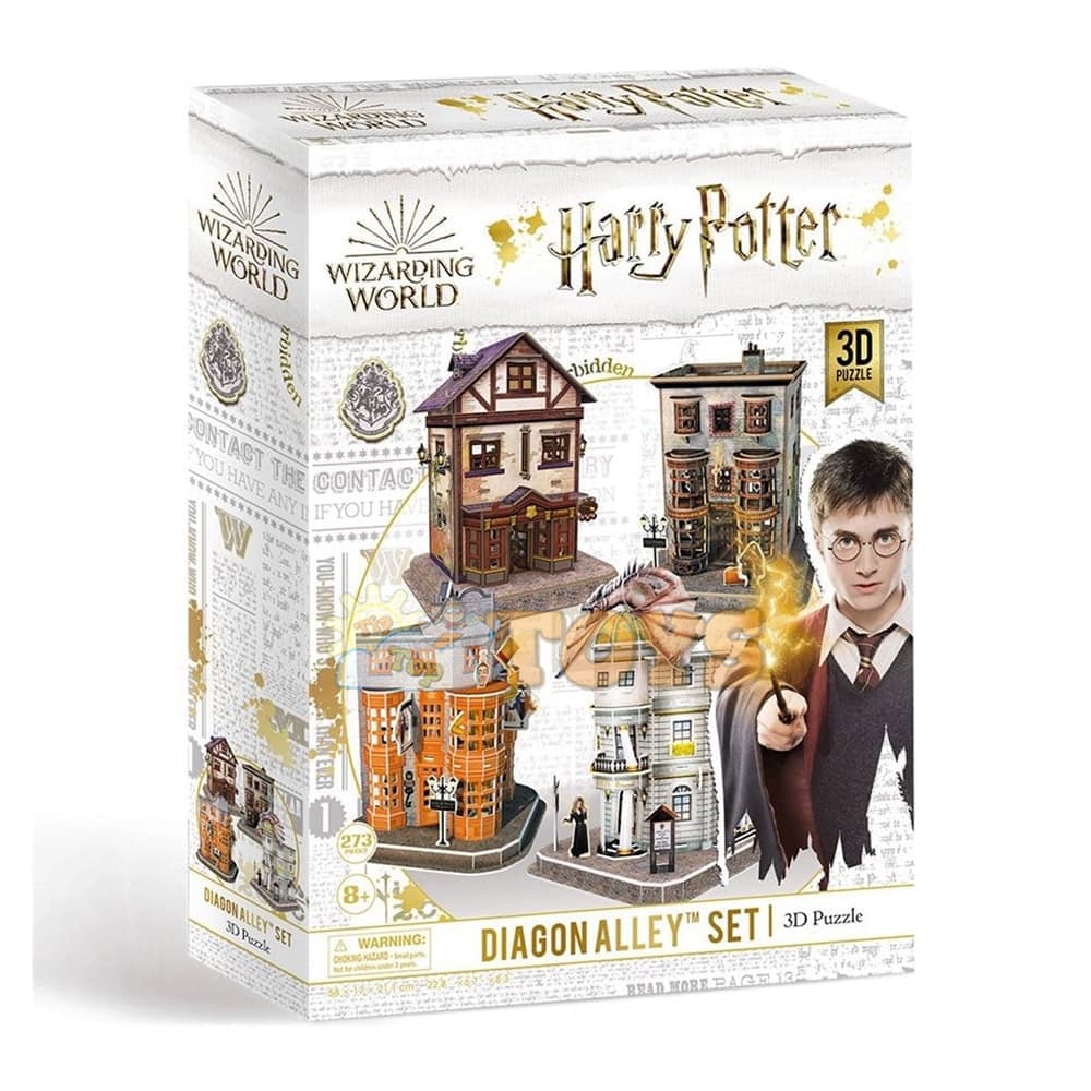 Puzzle 3D Harry Potter 4în1 Aleea Diagon CubicFun DS1009 273buc