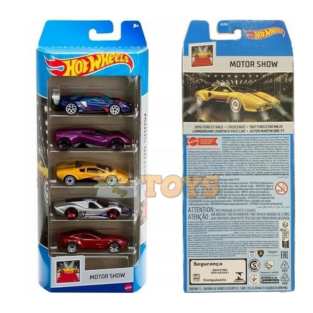 Hot Wheels Set mașinuțe 5 modele Motor Show HLY63 Mattel