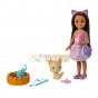 Set de joacă Barbie păpușă Chelsea și pisica HGT09 - Mattel
