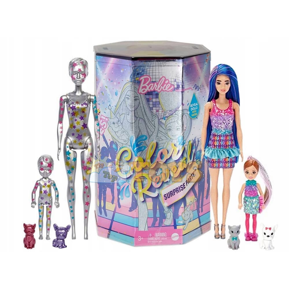 Set de joacă Barbie Color Reveal Surprise party GXJ88 Mattel