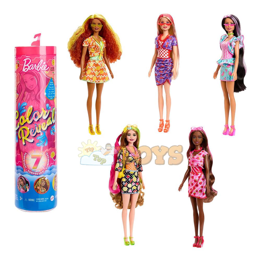 Păpușă Barbie Color Reveal Seria Sweet Fruit surpriză HJX49 Mattel