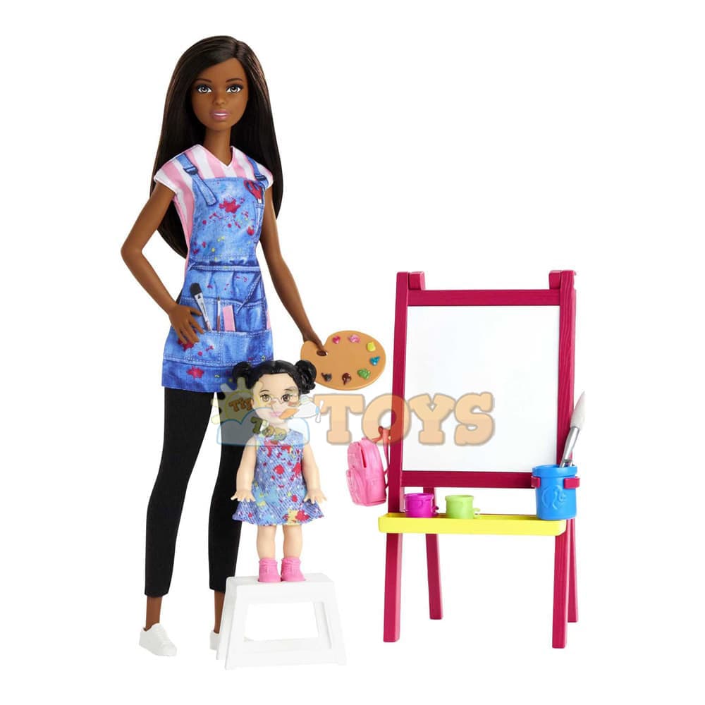 Set de joacă Barbie Profesoară de artă brunetă GJM30 Mattel