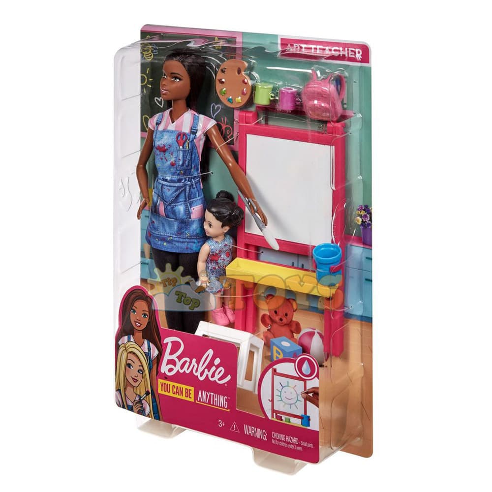 Set de joacă Barbie Profesoară de artă brunetă GJM30 Mattel