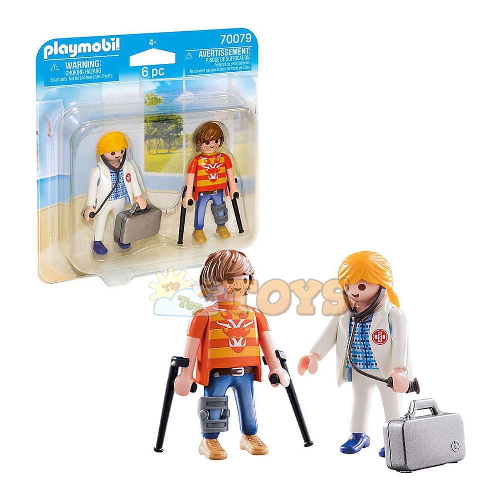 playmobil Set 2 figurine - Doctor și pacient 70079 - 6 piese