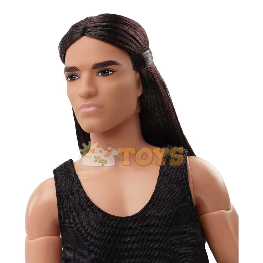 Păpușă Barbie Signature Looks Ken colecția negru-alb HCB79 brunet