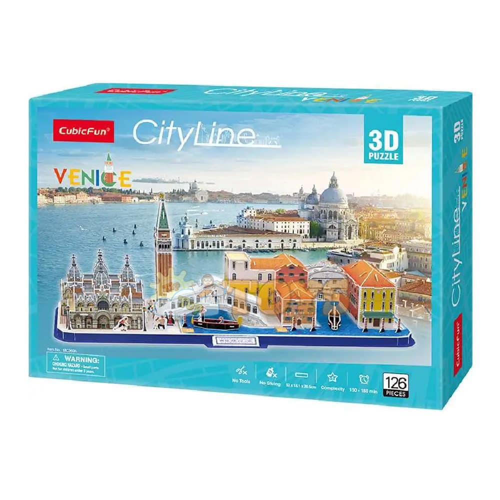 Puzzle 3D City Line Veneția Cubic Fun 3D MC269 126 piese
