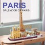 Puzzle 3D City Line Paris cu LED Cubic Fun 3D L525 115 piese
