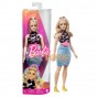 Păpușă Barbie Fashionista plinuță cu păr blond HPF78 #202 Mattel