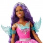 Păpușă Barbie A Touch of Magic Brooklyn cu cățeluș și fluturaș HLC33