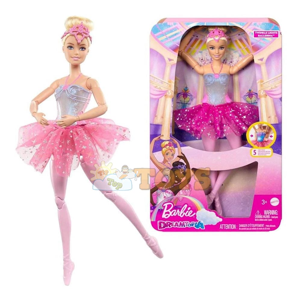Păpușă Barbie Dreamtopia balerină lumini strălucitoare HLC25 Mattel
