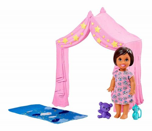 Barbie Set de joacă Babysitters Petrecere în pijama cu păpușă fetiță